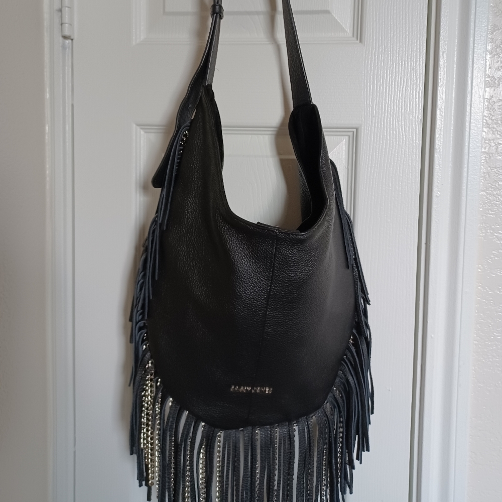Sassy Jones Dina Leather Fringe Crossbody Bag